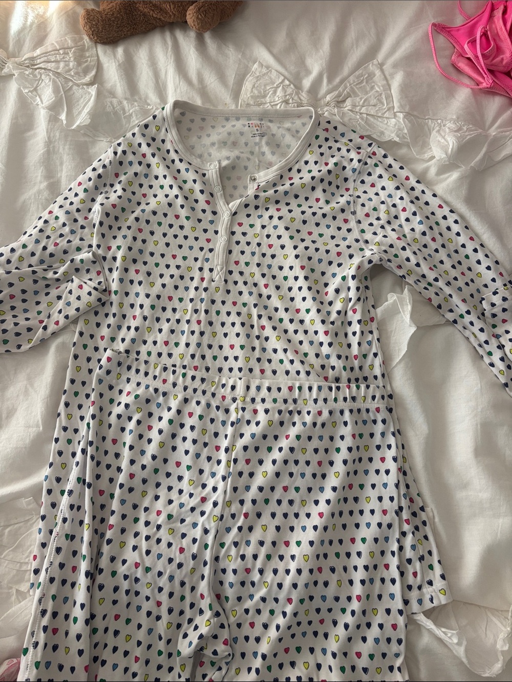Roller rabbit pop heart longsleeve pajamas